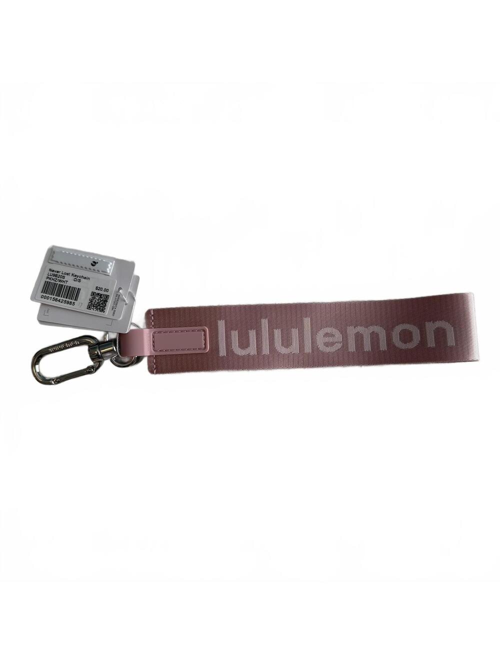 NWT Lululemon Never Lost Keychain Pink Haze/White - Picture 2 of 4